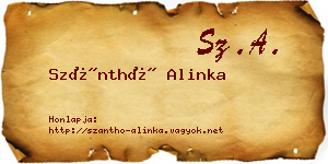 Szánthó Alinka névjegykártya
